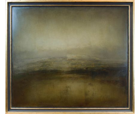 * JAMES HOWIE (SCOTTISH 1931 - 2011), LANDSCAPEoil on board, signed and dated 1982 verso90cm x 106cm (appro 35 x 41 inches)Fr