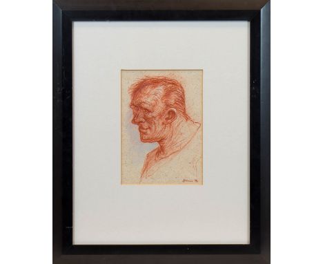 * PETER HOWSON OBE,HEAD STUDYmixed media, signed and dated '9123cm x 16cmMounted, framed and under glass