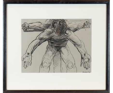 * PETER HOWSON OBE, STUDY FOR CHRISTOS ANESTE 5, 2004 pastel on paper, signed and titled and dated 04 30cm x 39cm Mounted, fr