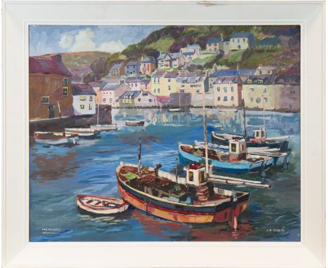 J R BENSON, POLPERRO, CORNWALLoil on board, signed, titled and inscribed 61cm x 76cm Framed