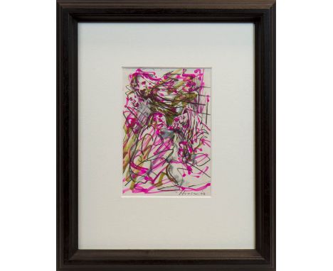 * PETER HOWSON OBE,WRAPPED UPmixed media on paper, signed and dated '0919cm x 13cmMounted, framed and under glass