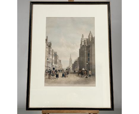S.D. Swarbreck (British 19thc), Royal Mail Old Town, Edinburgh, lithograph coloured after in a glazed frame (40cmx28cm) toget