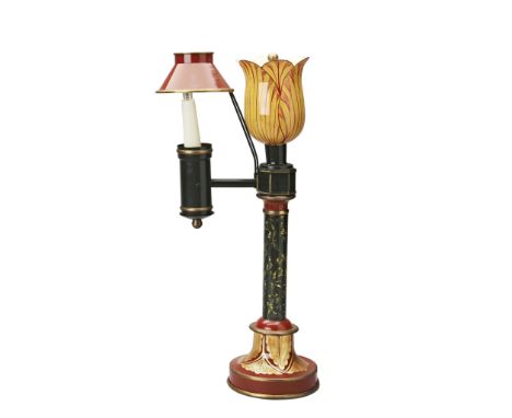 A Tulip Student Lamp England, circa 1990, created and produced by Mallett,  48cm high    In 1968 Francis Egerton, former chai