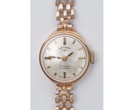Rotary, a ladies 9ct yellow gold wristwatch, 27 jewel, approx 15.30g.Condition reports are offered as a guide only and we hig