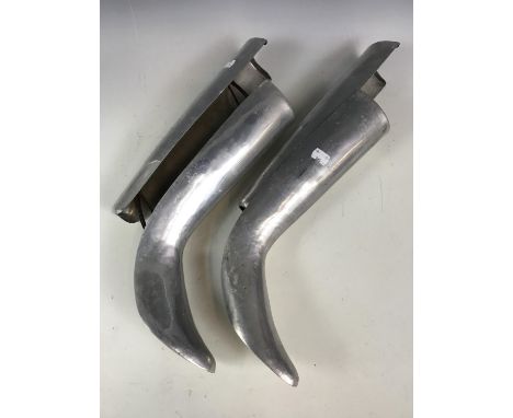 A pair of vintage aluminium boot trees