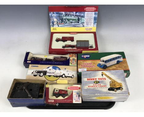Corgi Island transport together with Corgi police cars, a boxed crane and track side etc