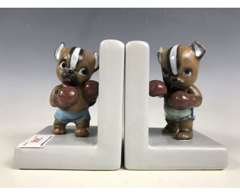 A pair of vintage German bookends
