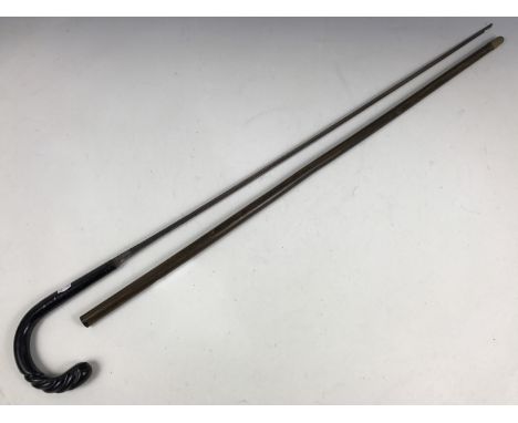 A Victorian sword stick, the blade stamped "Wilkinson"