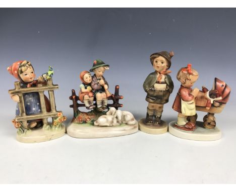 Four Hummel figurines (one a/f)