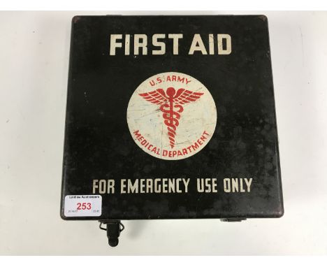 A US Army first aid tin