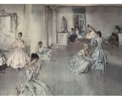 After Sir William Russell Flint (1830-1969) Study of female dancers at rest, offset lithograph, pencil signed by the artist, 