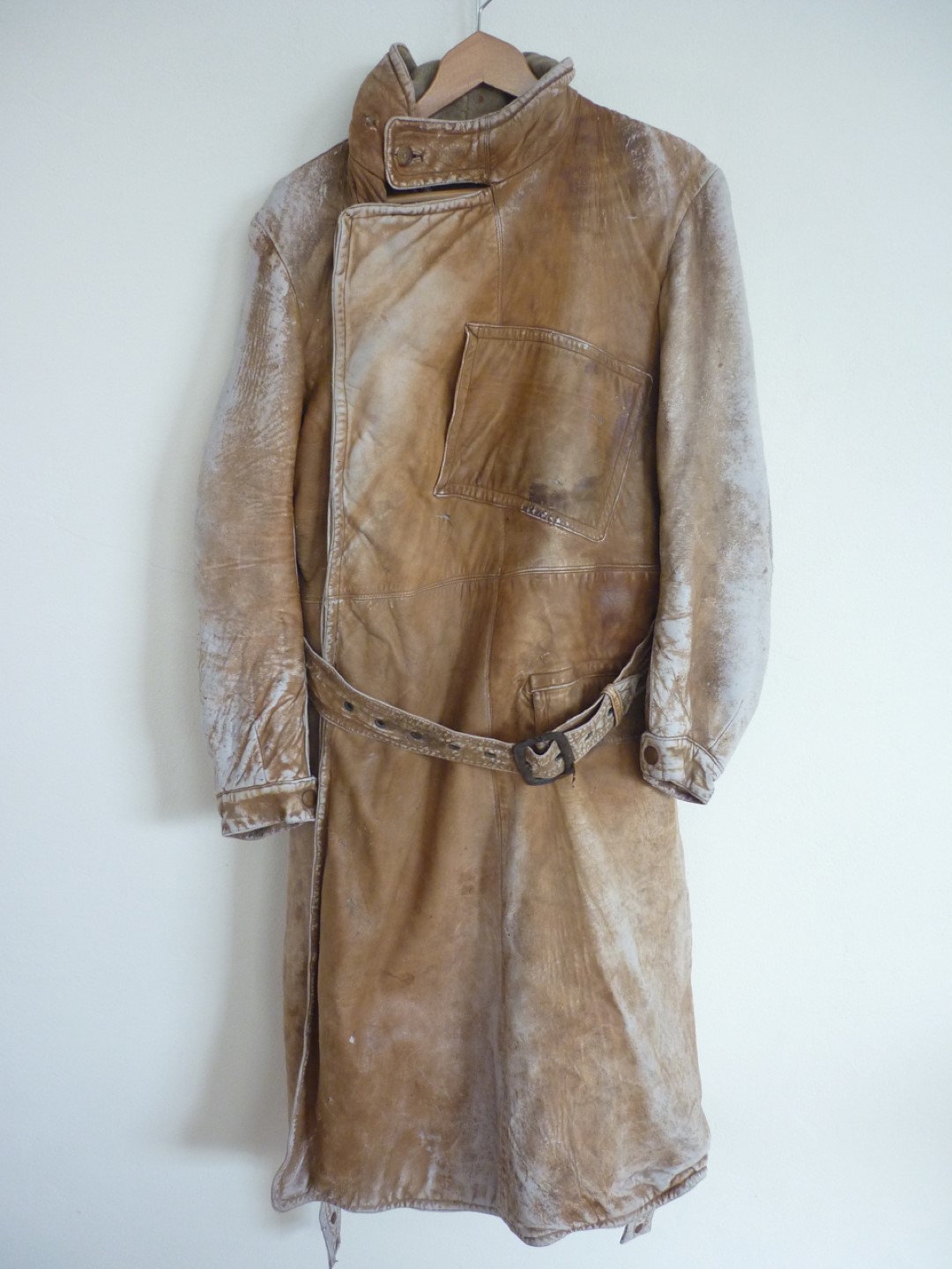 A First World War Royal Flying Corps leather flying coat