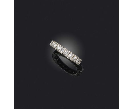 No reserve - A diamond eternity ring, designed as a continuous band of brilliant-cut diamonds totalling approximately 1.50 ca