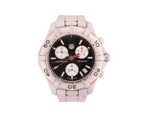 A Tag Heuer Aquaracer 300m Chronograph steel watch Ref: CAF1110Model: CAF1110Serial: ERV8941 Case Material: SteelCase diamete