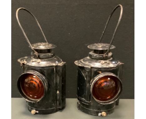 Railway Interest - The Adlake a Non Sweating Lamp L.M.S Railway;  another similar (2) 