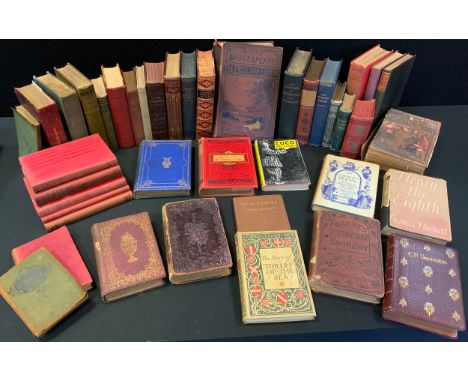 Antiquarian Books - Aesops Fables, history of Pendennis, General Gordon, the old curiosity shop;  Dickens, Pepys, etc, qty 