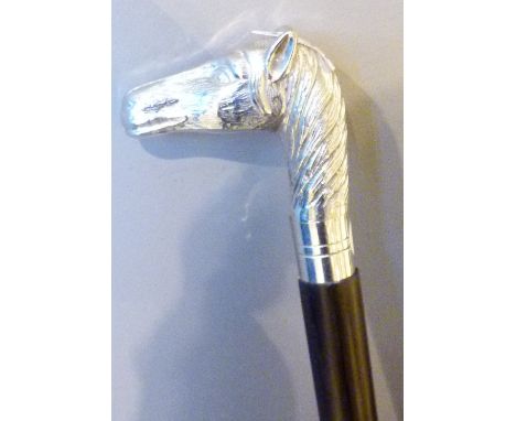 HORSE HEAD WALKING STICK. Horses head topped walking stick