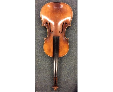 A 16 '' viola in case. Labelled inside, 'A copy of Antonius Stradivarius'. Est. £30 - £50.