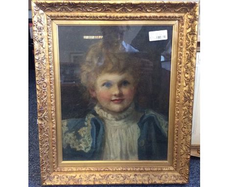 ATTRIBUTED TO DANIEL GARDNER (British 1750 - 1805): A gilt framed and glazed oil on canvas depicting a portrait of a young bo