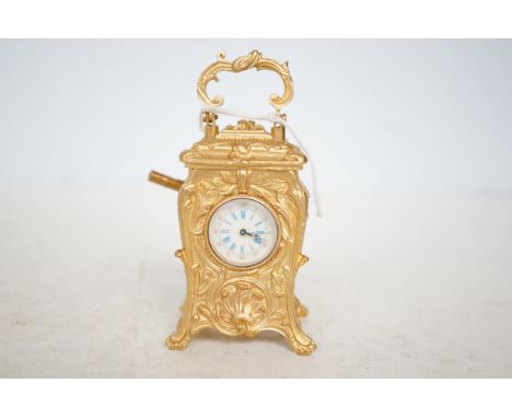 Minatare French carriage clock  & key 
