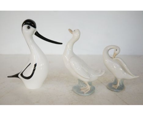 Lladro figure, Nao figure & art glass figure 