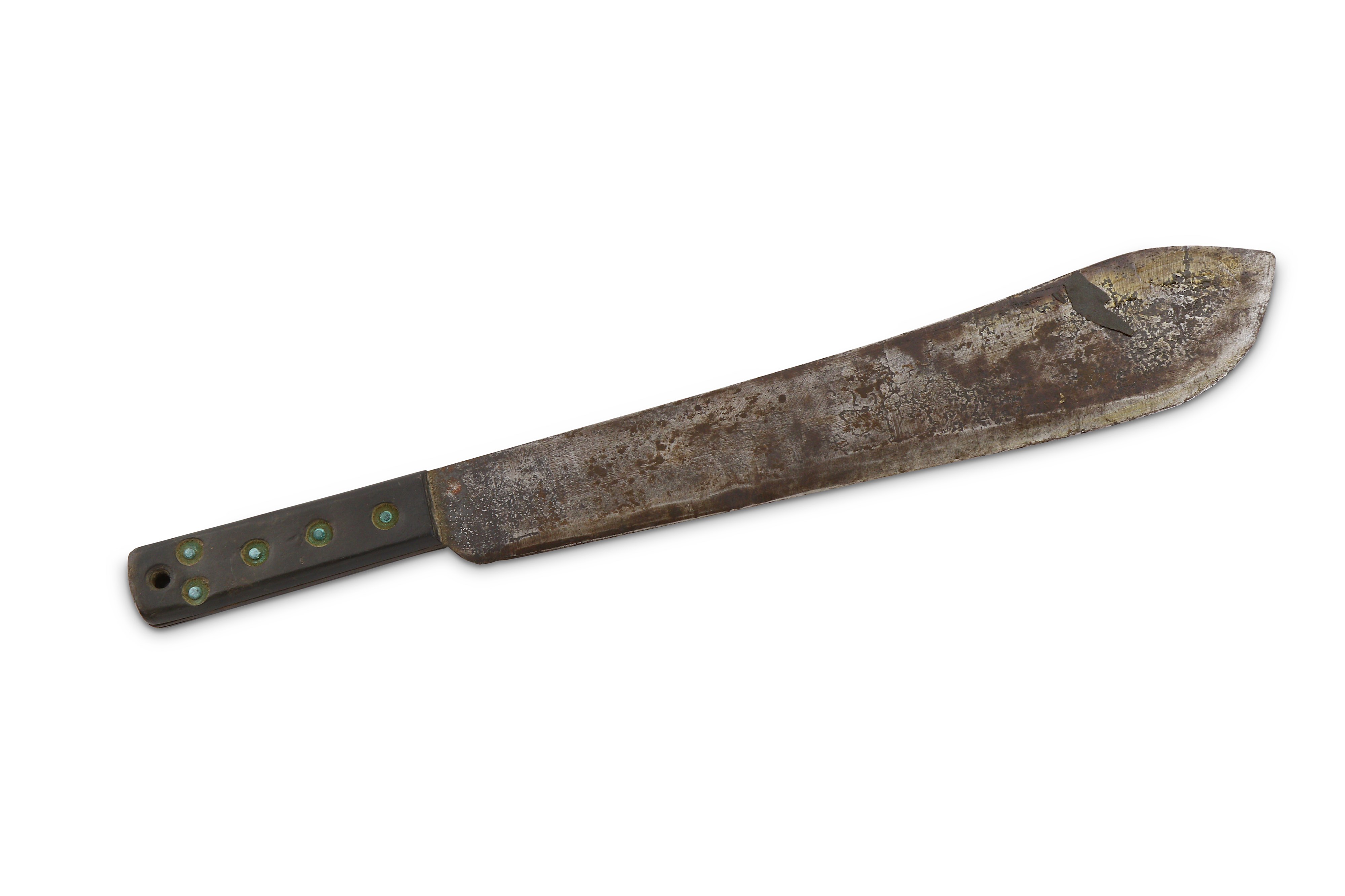 Three machette knives, including 1) WW2 British machette, marked to