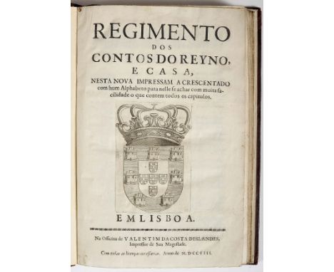 REGIMENTO dos Contos do Reyno, e Casa, nesta nova impressam acrescentado com hum alphabeto para nelle se achar com muita faci