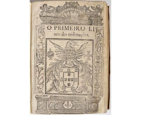 [ORDENAÇÕES MANUELINAS] O PRIMEIRO [ao quinto] LI | uro das ordenações.- Lisboa: por Manoel Joam, 1565.- 5 livros em 1 vol.; 