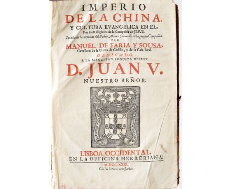 SEMEDO, Pe. Álvaro, S.J.- Imperio de la China, y cultura evangelica en el, Por los Religiosos de la Compañia de Jesus. Sacado