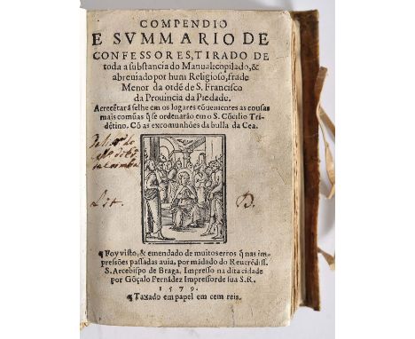 [RODRIGO DO PORTO, Frei, O.F.M.].- COMPENDIO | E SVMMARIO DE | CONFESSORES, TIRADO de | toda a substancia do Manual: copilado