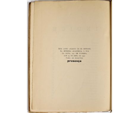 TORGA, Miguel.- Rampa: poemas / de Adolpho Rocha.- Coimbra: Edições Presença, 1930.- 76, [2] p.; 22 cm.- B., First edition of