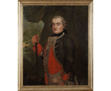Portrait of a gentleman, oil on canvas, European school, 18th C., relined, restorations, minor faults on the pictorial layer,