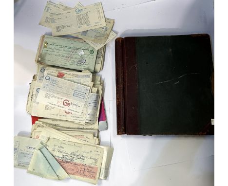 An interesting early 20th century ledger and a selection of ephemera 