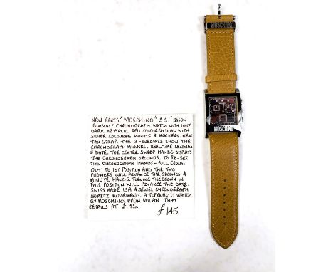 Moschino "Jason Blason" chronograph. 