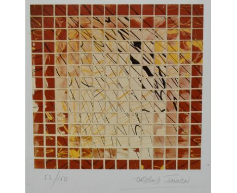 After Ormond Fannon (20th Century, British), a coloured print, An abstract interpretation, signed in pencil to the lower righ