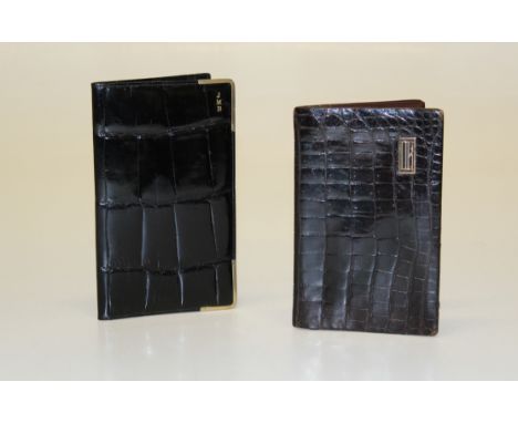 Two vintage coat wallets, both crocodile.&nbsp;