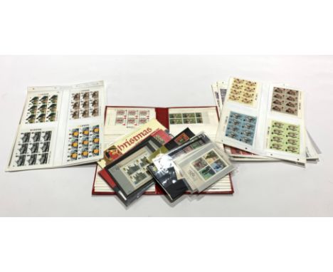 Great British stamps including Queen Elizabeth II pre and post decimal mint 'traffic light' blocks, miniature sheets, Queen V