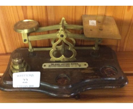Old chemist scales and weights.