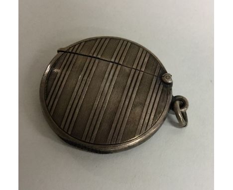 A good silver circular engine turned vesta case. Birmingham. Approx 25 grams. Est. £25 - £35.