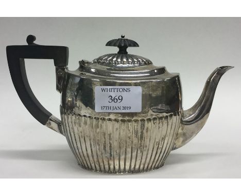 A small silver bachelors teapot. Approx. 244 grams. Est. £50 - £80.