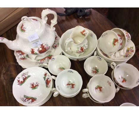 An ironstone pottery tea service.