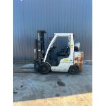 Nissan 8, 000 LB. Cap. Forklift, Model MCUG1F2F36LV, 191" Lift Height, Cushion Tire, LP, 7,687 Hours