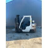 Nissan 8,000 LB. Cap. Forklift, Model MCUG1F2F36LV, 191" Lift Height, Cushion Tire, LP, 8,611 Hours