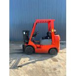 Toyota 5,000 LB. Cap. Forklift, Model 7FGCU25, 80" Lift Height, Cushion Tire, LP, 2,577 Hours