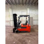 Toyota 5FBE18 3,000 LB. Cap. Electric Forklift, S/N 12642, 185" Lift Height, Side Shift, 7,854 Drive