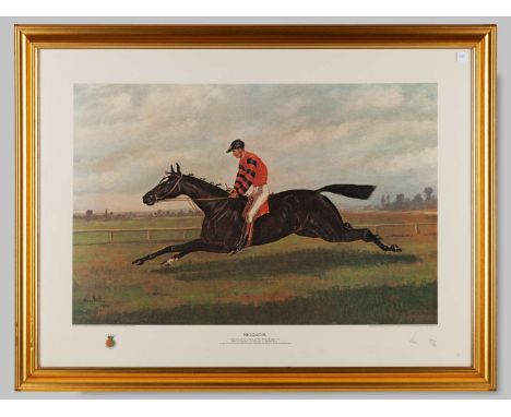 Two limited edition modern prints featuring the Victorian jockey Fred Archer,the 1881 Derby winner Iroquois with Archer Up, 7