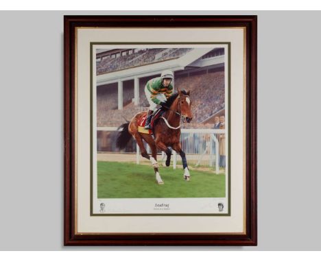 To be sold on behalf of the Injured Jockeys Fund: an autographed Stephen Smith limited edition print of Istabraq at Cheltenha