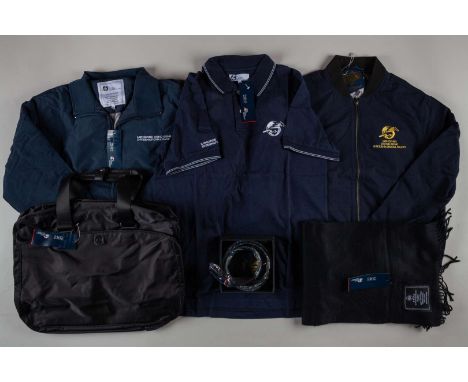 A group of six unused branded clothing and accessories for the Longines Hong Kong International Races,in original packaging w