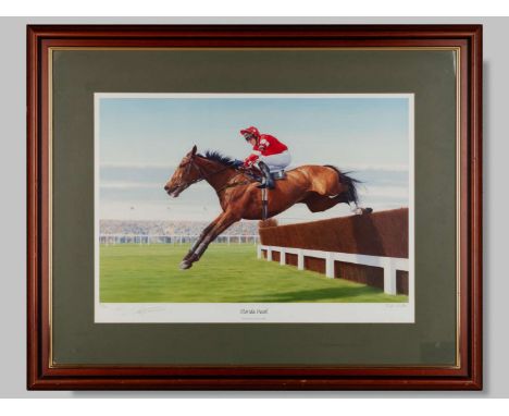 To be sold on behalf of the Injured Jockeys Fund: autographed Stephen Smith limited edition print of Florida Pearl winning th