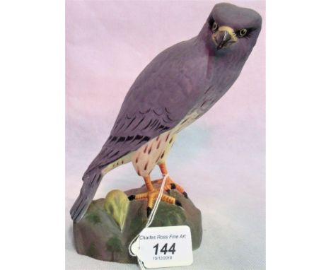 A Spode bone china figure of Montagu's Harrier, 18cm tall.
